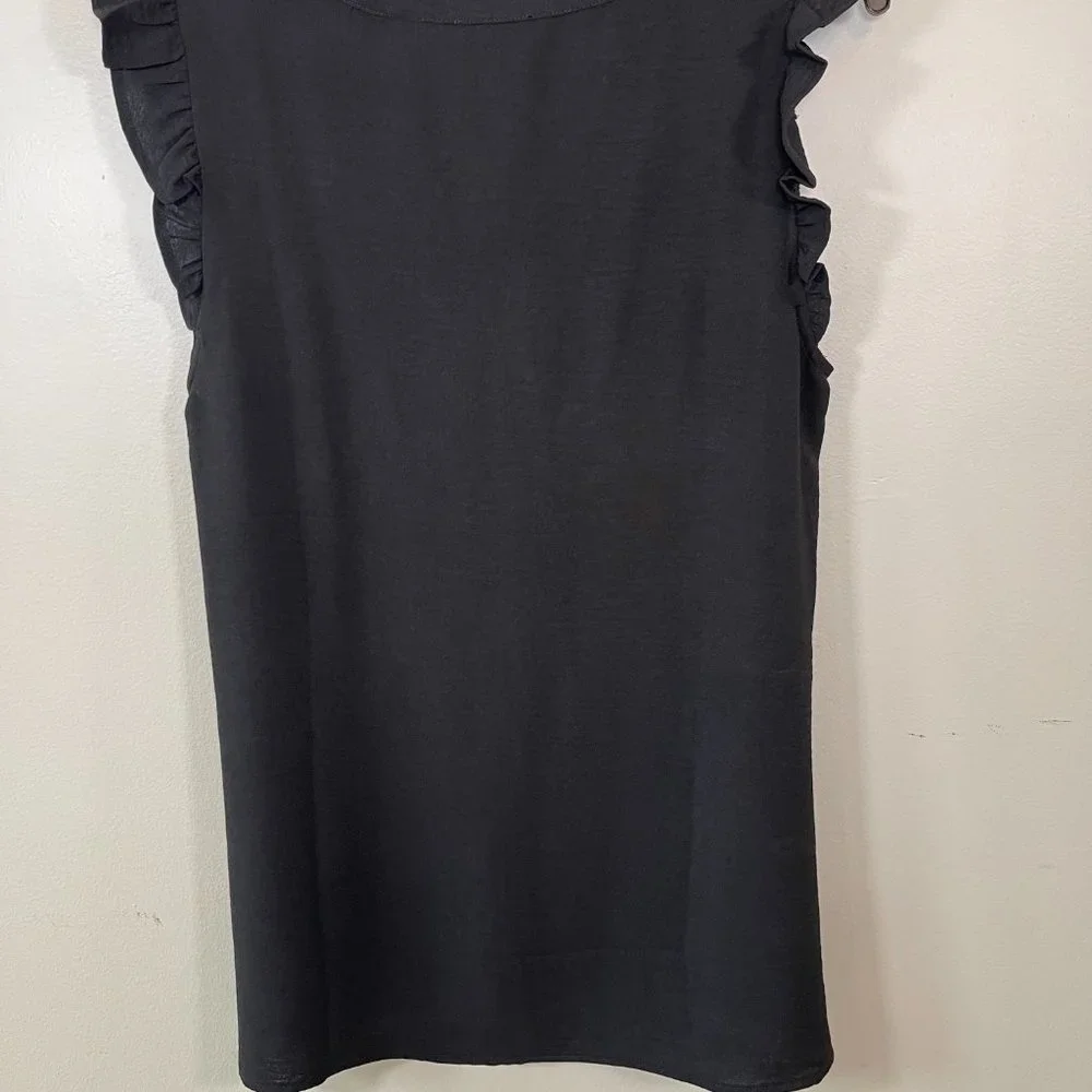 NWT Jodifl Solid Ruffle Shoulder Top